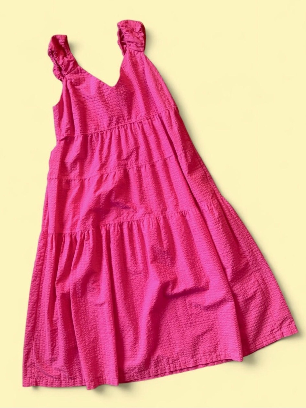 Old Navy Hot Pink Tiered Sundress with Ruffle Straps